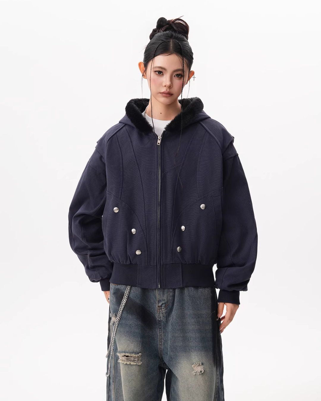 Inner Fleece Zip-up Hoodie BWA0009