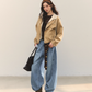 Retro Casual Khaki Jacket / Long-Sleeve Top ASG0052