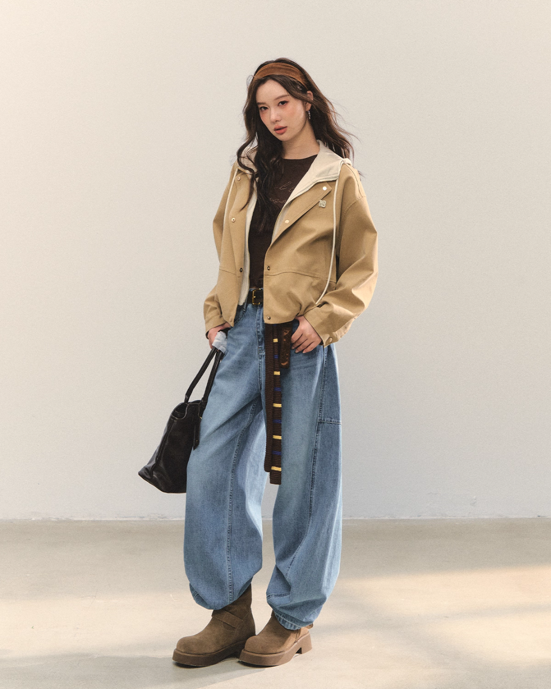 Retro Casual Khaki Jacket / Long-Sleeve Top ASG0052