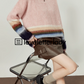 Pastel Striped Pullover Crewneck Knit LLA0391