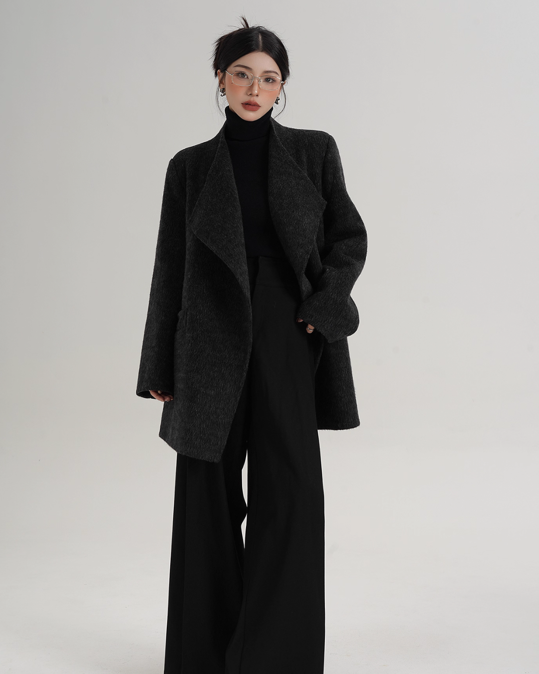 Waist Belt Wool Coat SRS0389