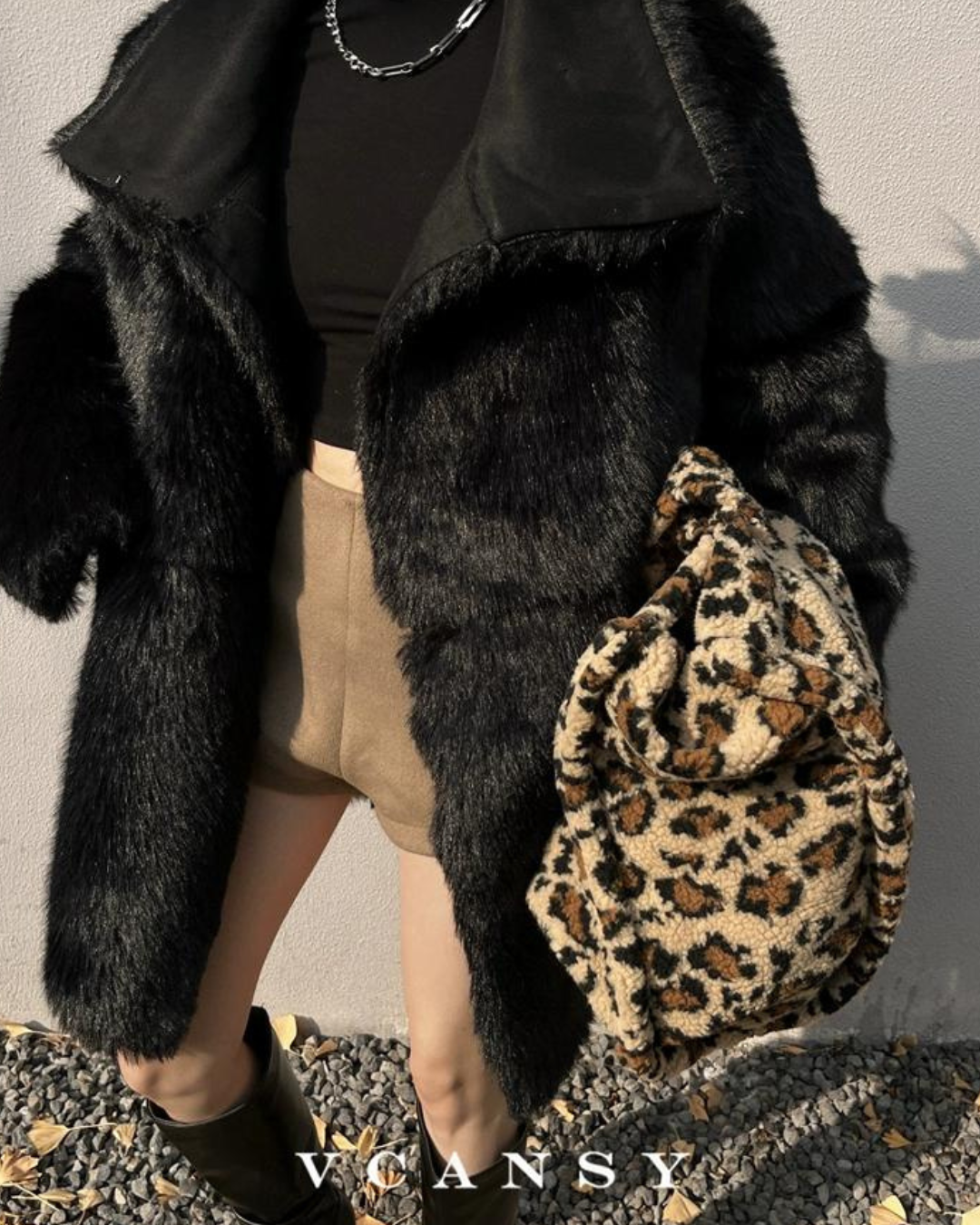 Big Color Fur Coat VCY0045