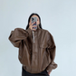 Stand Collar Fake Leather Blouson YLS0909