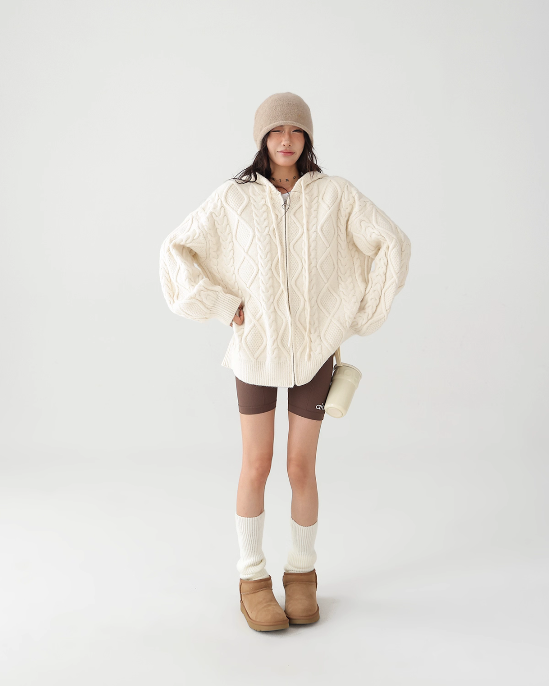 Cable Knit Hoodie ACS0280