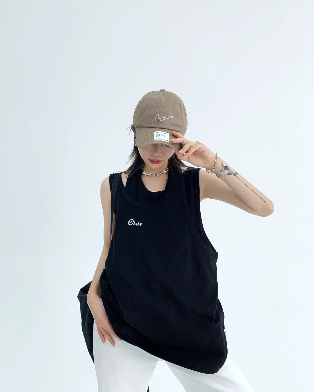 One-Point Logo Loose Tank Top YLS0206