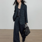 Linen Oversized Casual Jacket/Wide Pants VAS0181