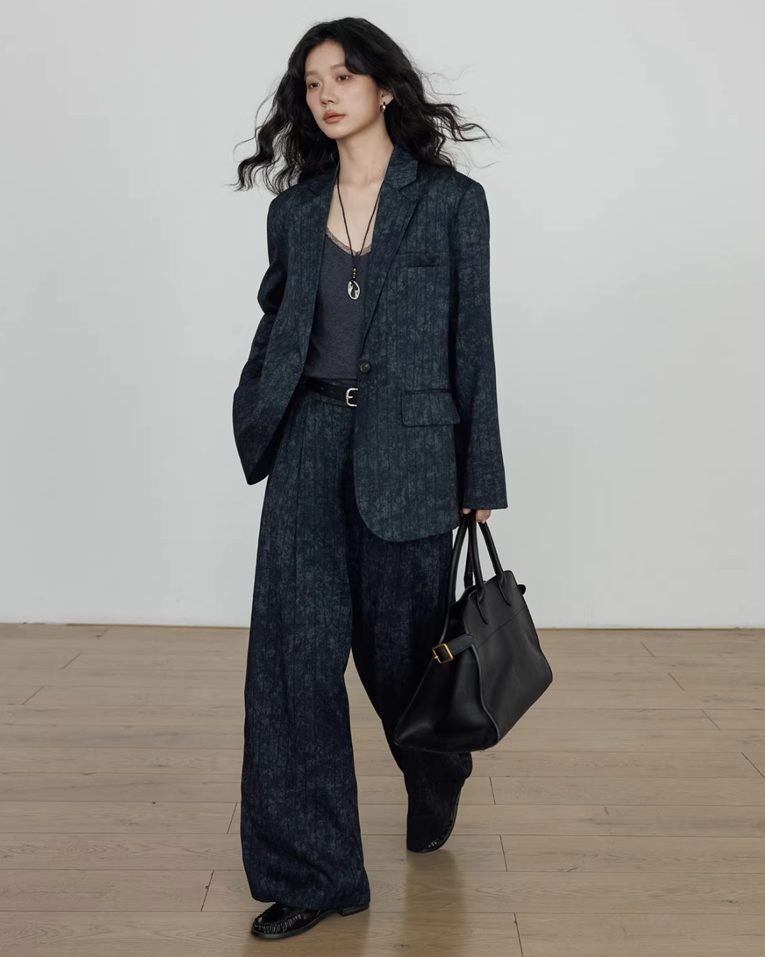 Linen Oversized Casual Jacket/Wide Pants VAS0181