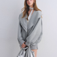 Oversized Collar Zip-Up Hoodie / Flare Sweatpants  ASG0083
