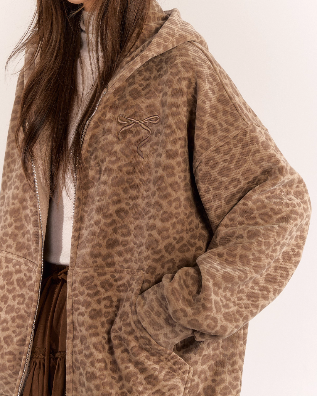 Leopard Print Knit Cardigan ASG0057