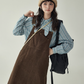 Blue Stripe Shirt / Wide Denim Pants / Corduroy Overall Skirt AMU0033