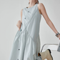 Asymmetric Drape Long Dress FER0279