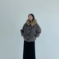 Fur Corduroy Double-Zip Jacket YLS0993
