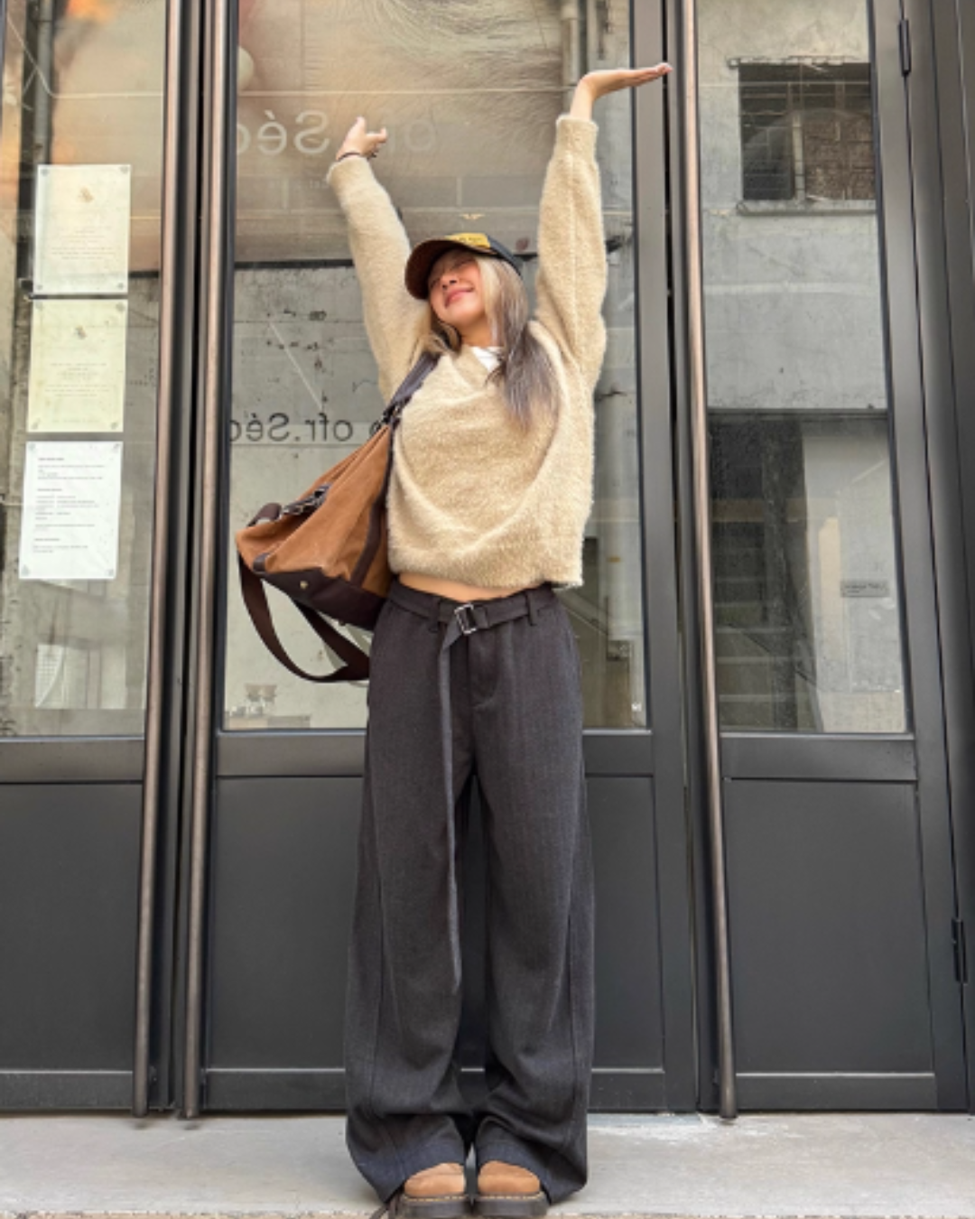 Belt Design Drapey Loose Pants CYE0068