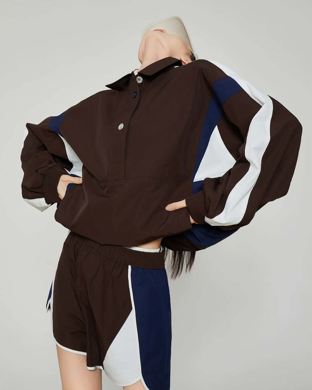 Color Block Track Jacket / Shorts FER0387