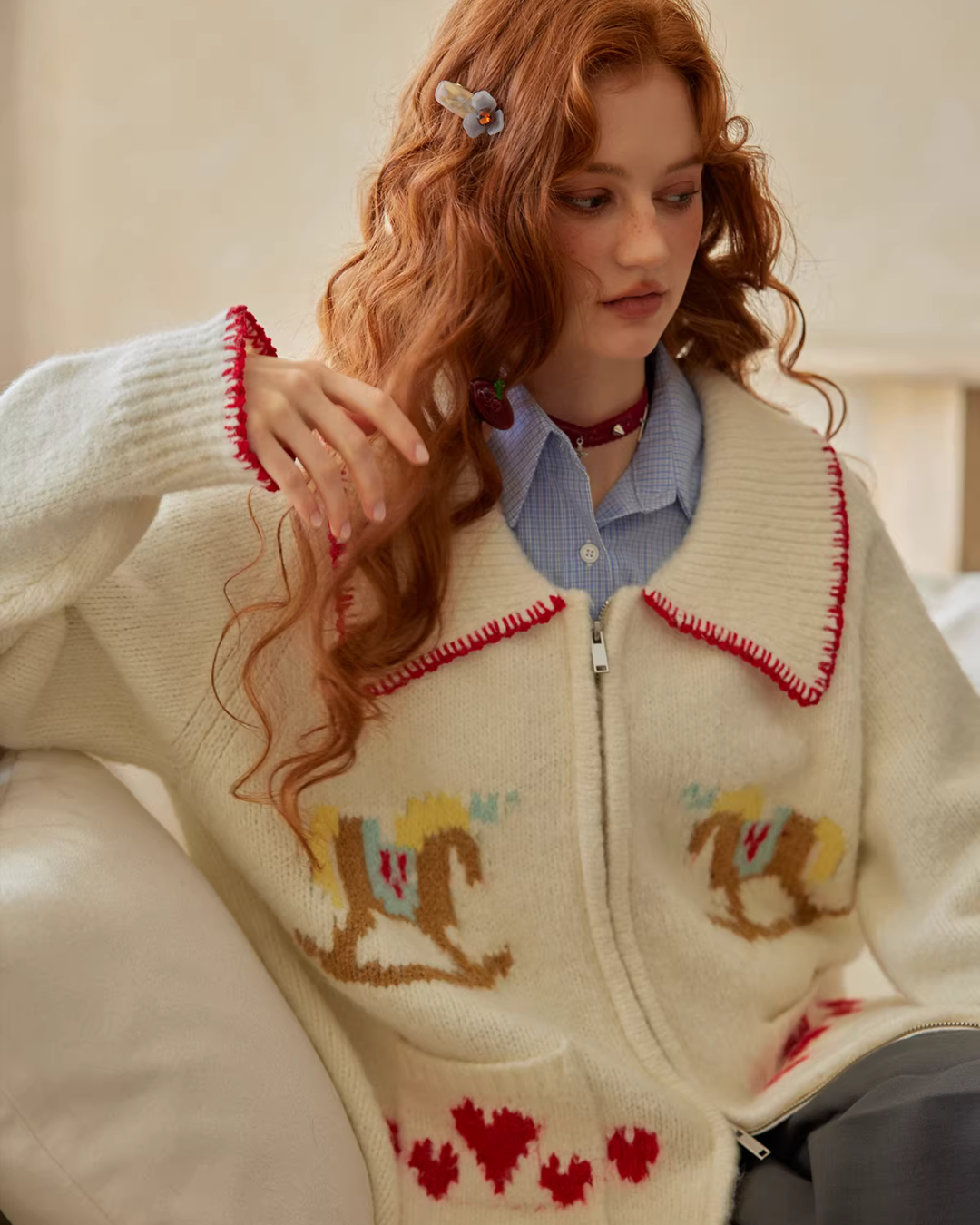 Horse Wool Knit Jacket ASG0075