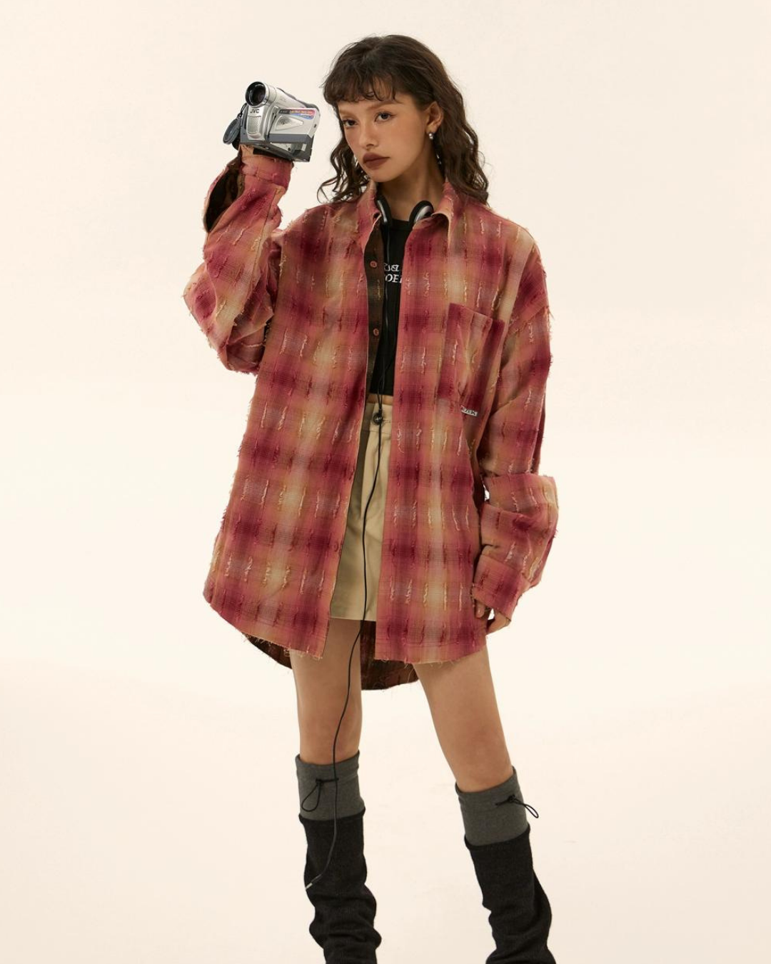 Reversible Vintage Plaid Shirt EZK0013