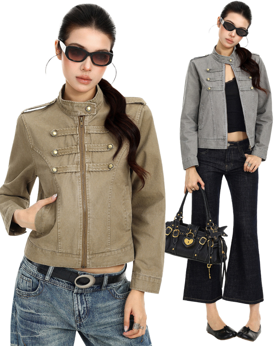 Stand Collar Biker Jacket BGS0058