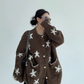 Star Patterned Knit Cardigan YLS1002