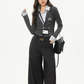 Silver Button Layered Top / Wide Pants WEO0006