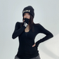 Slim Zip Long Sleeve Tops YLS0733