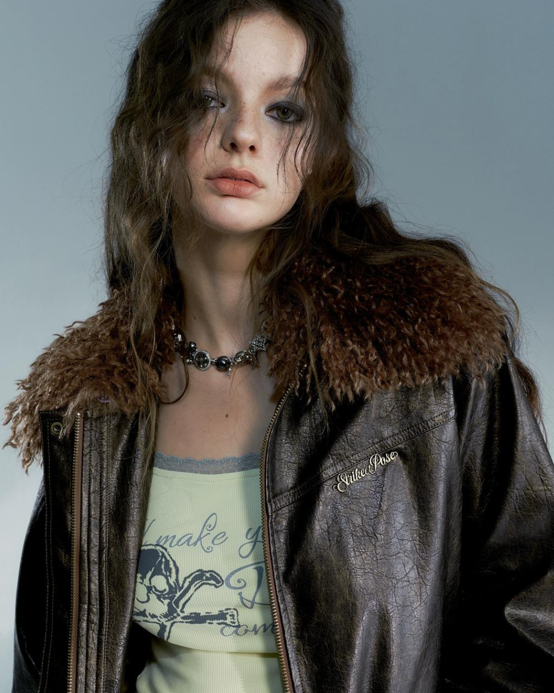 Leather Fur Jacket SAP0015