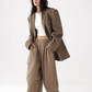 Retro Casual Gold Brown Blazer ACS0237