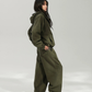 Fleece-Lined Zip-Up Hoodie / Wide Pants ACS0385