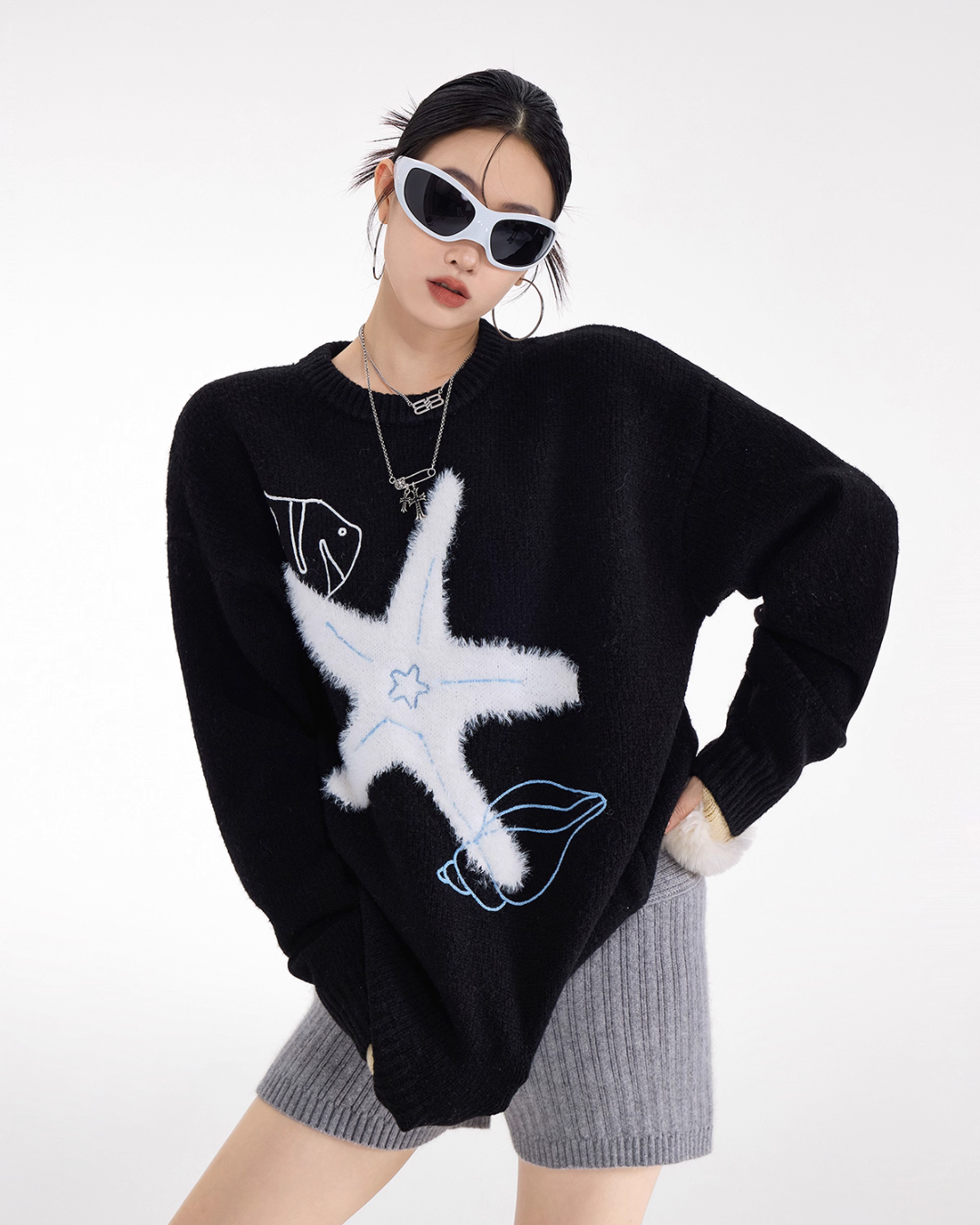 Starfish Round Neck Knit ICM0102