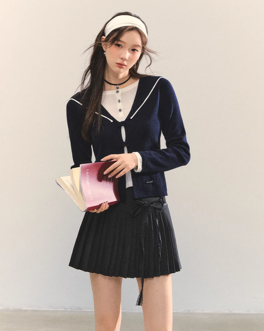 Sailor Collar Layered-Style Top ASG0078