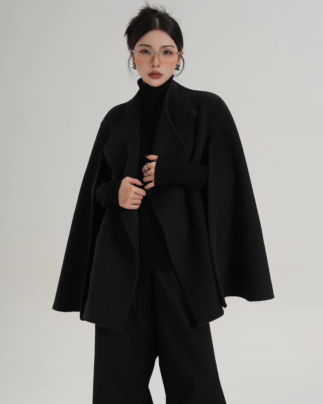 Wool Poncho Coat SRS0371