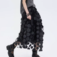 Patch Embroidered Flared Mesh Skirt SHN0003