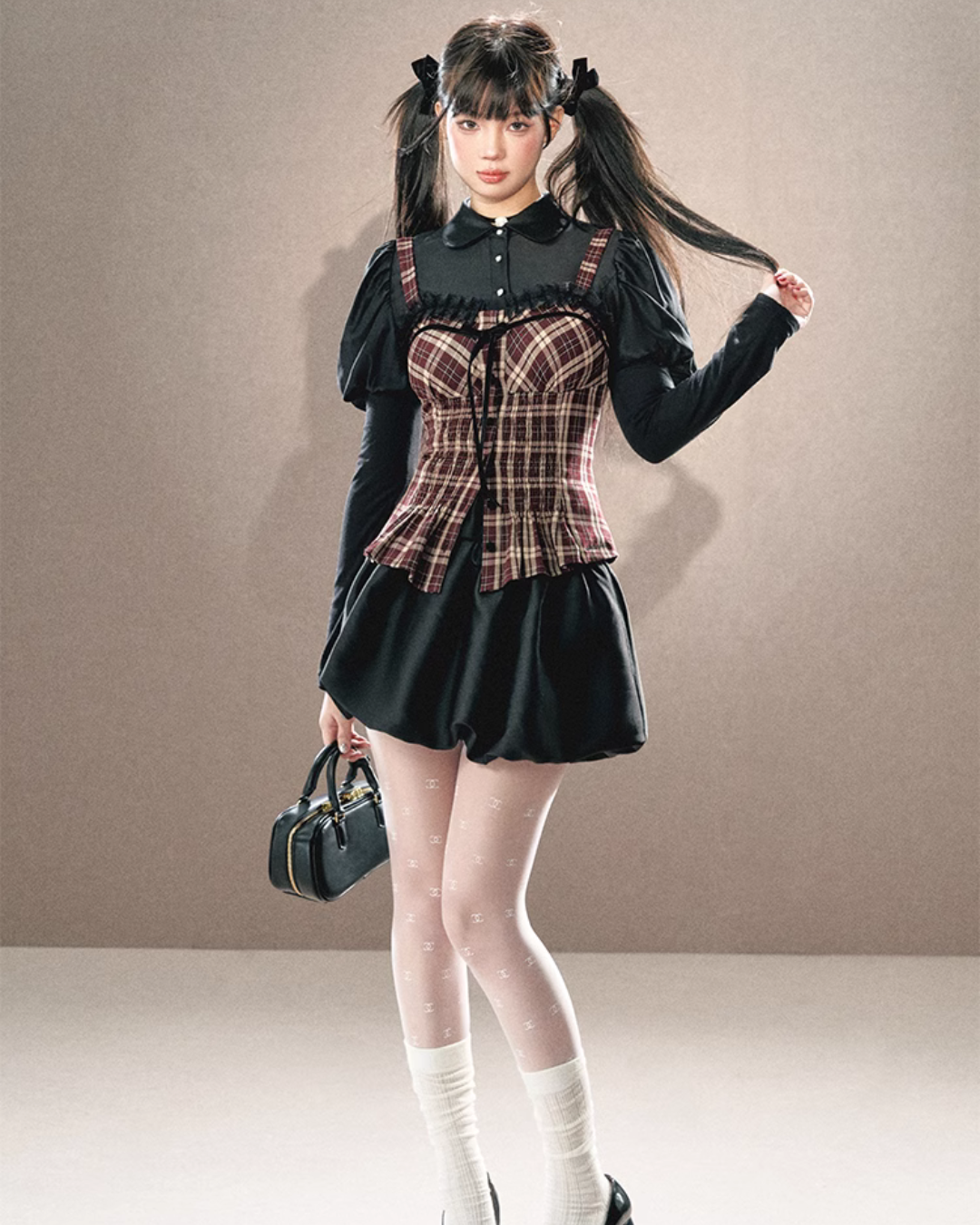 Lolita Bustier & Long Sleeved Shirt & Pumpkin Skirt UNP0011