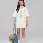 Flower Lace Short Sleeve Shirt / Half Pants ASG0043