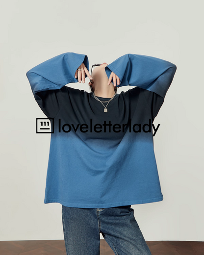 Crewneck Blue Gradient Knit LLA0411