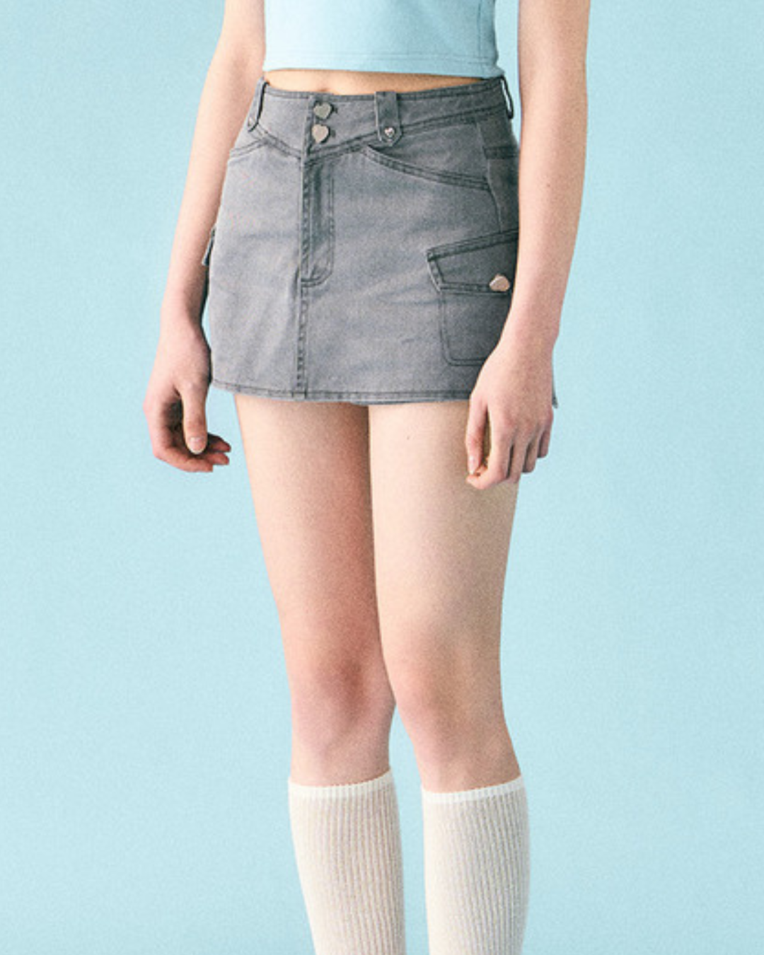 Color Light Denim Shorts WBL0028