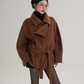 Stand Collar Wool Trench Coat SRS0376