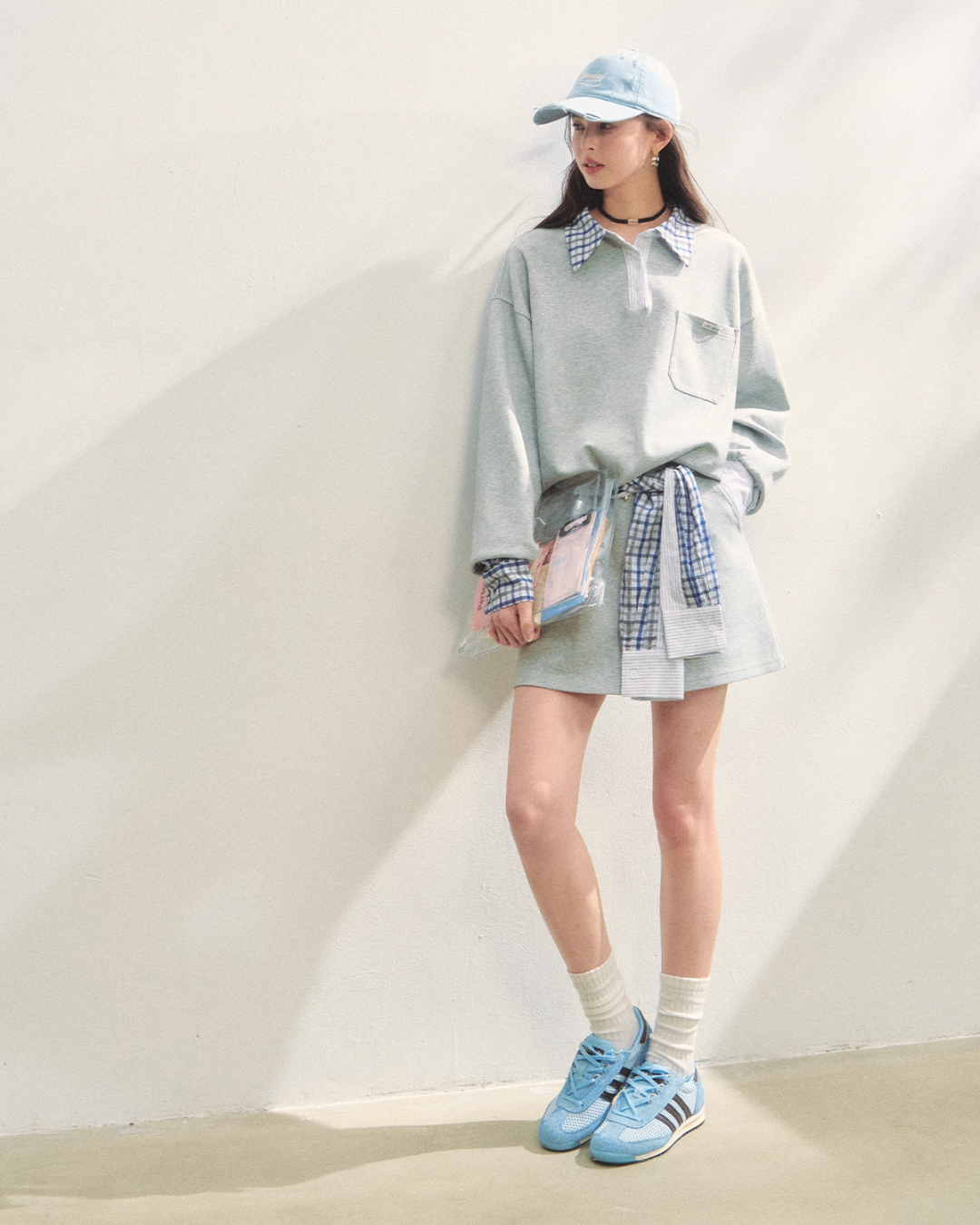 Paid Collar Polo Knit / Mini Skirt ASG0072
