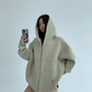 Embossed Logo Zip Hoodie YLS0910