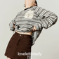 White Striped Long-Sleeve T-Shirt LLA0656