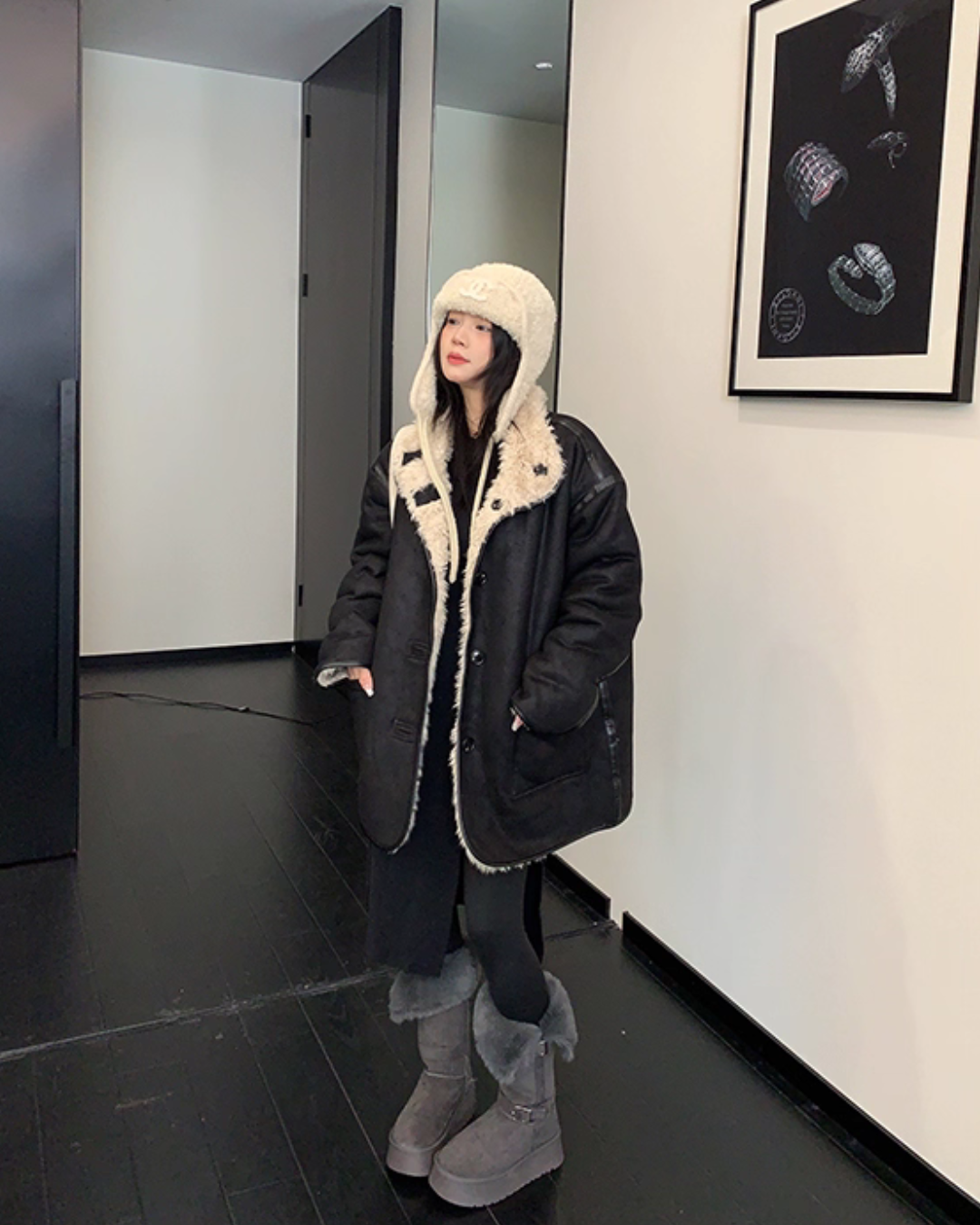 Boa Fleece Reversible Coat YLS1011