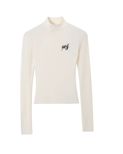 High-Neck Knit Top / Mini Skirt / Tight Long Dress / High-Neck Long Sleeve T-Shirt WEO0070