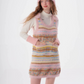 Pastel Multi Border Sleeveless Dress ZZF0325