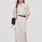 Loose Long-Sleeve Shirt / Border Top WEO0005
