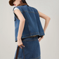 Retro Denim Vest / Denim Mini Skirt FER0079