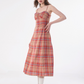 Retro Plaid Camisole Dress ZZF0199