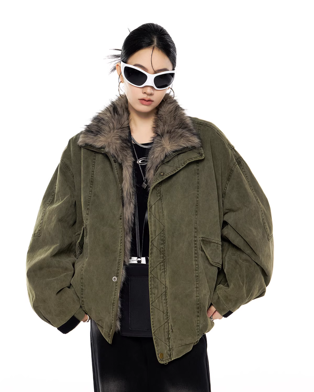 Vintage Fur Work Jacket ICM0112