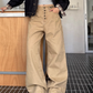 Straight Loose Button Work Pants CYE0019