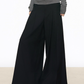 One-Shoulder Border Top / Wide Silhouette Pants WEO0066