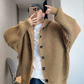 Loose-Gauge Hooded Rib Knit Cardigan DAZ0011