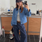 Vintage Washed Collar Denim Jacket CYE0053